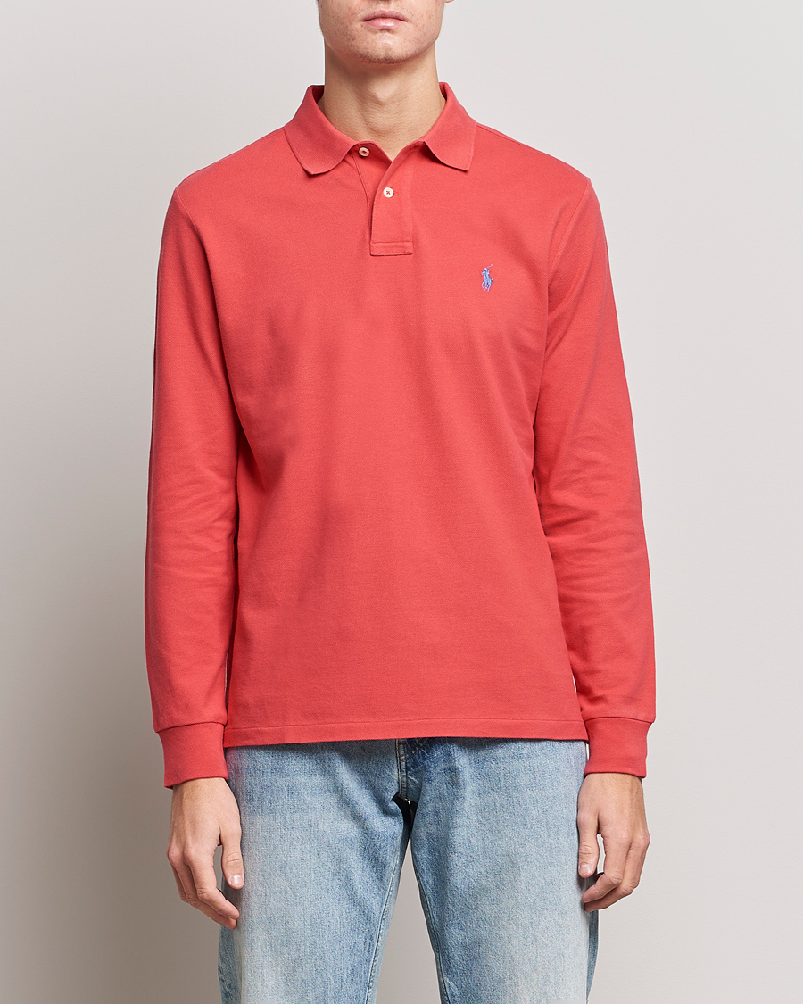 Herren |  | Polo Ralph Lauren | Custom Slim Fit Long Sleeve Polo Starboard Red