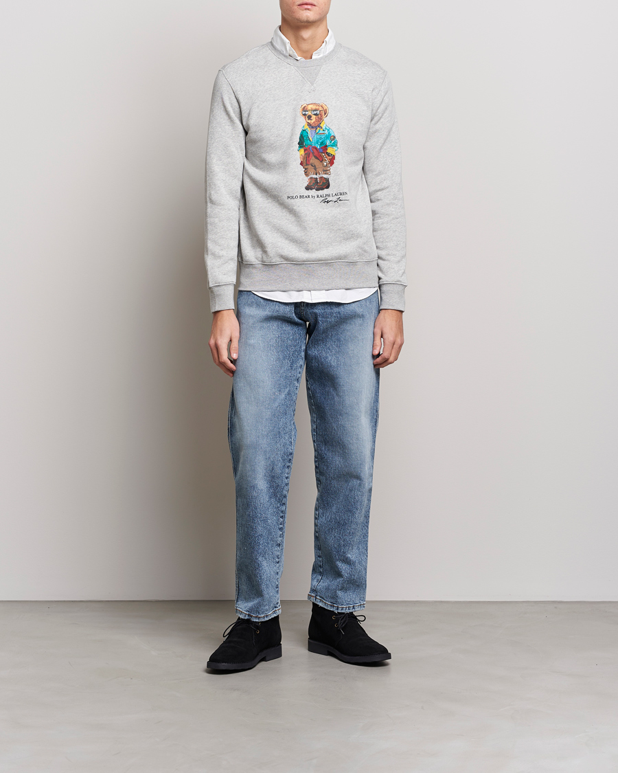 Herren | Graue Sweatshirts | Polo Ralph Lauren | Magic Fleece Printed Bear Sweatshirt Andover Heather
