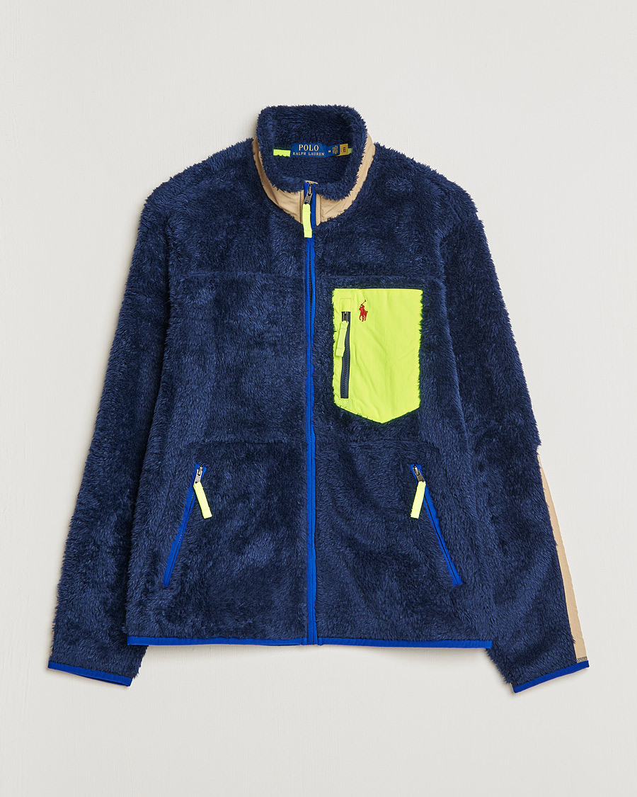 Herren | Pullover | Polo Ralph Lauren | Curly Sherpa Full Zip Navy Multi