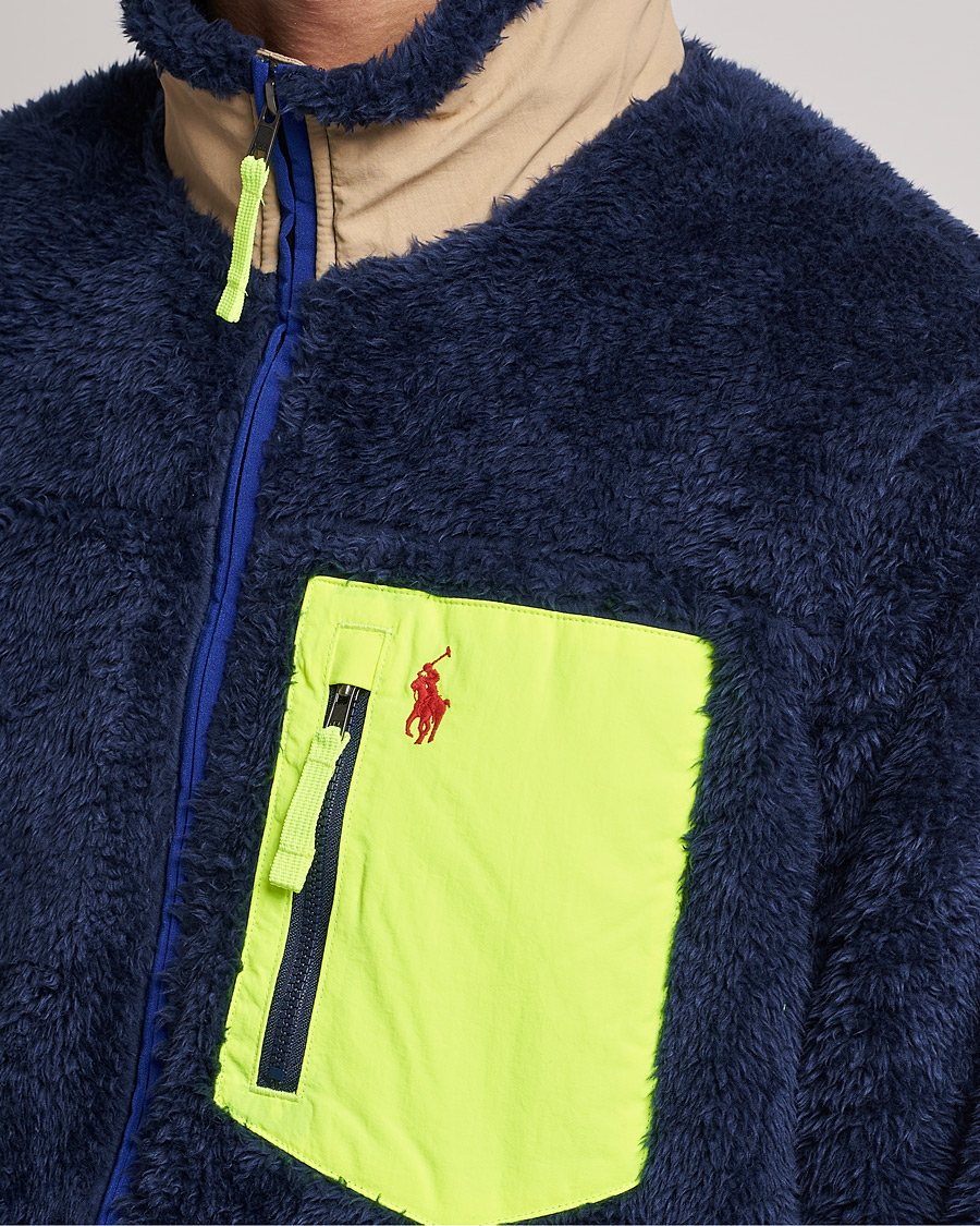 Herren | Pullover | Polo Ralph Lauren | Curly Sherpa Full Zip Navy Multi