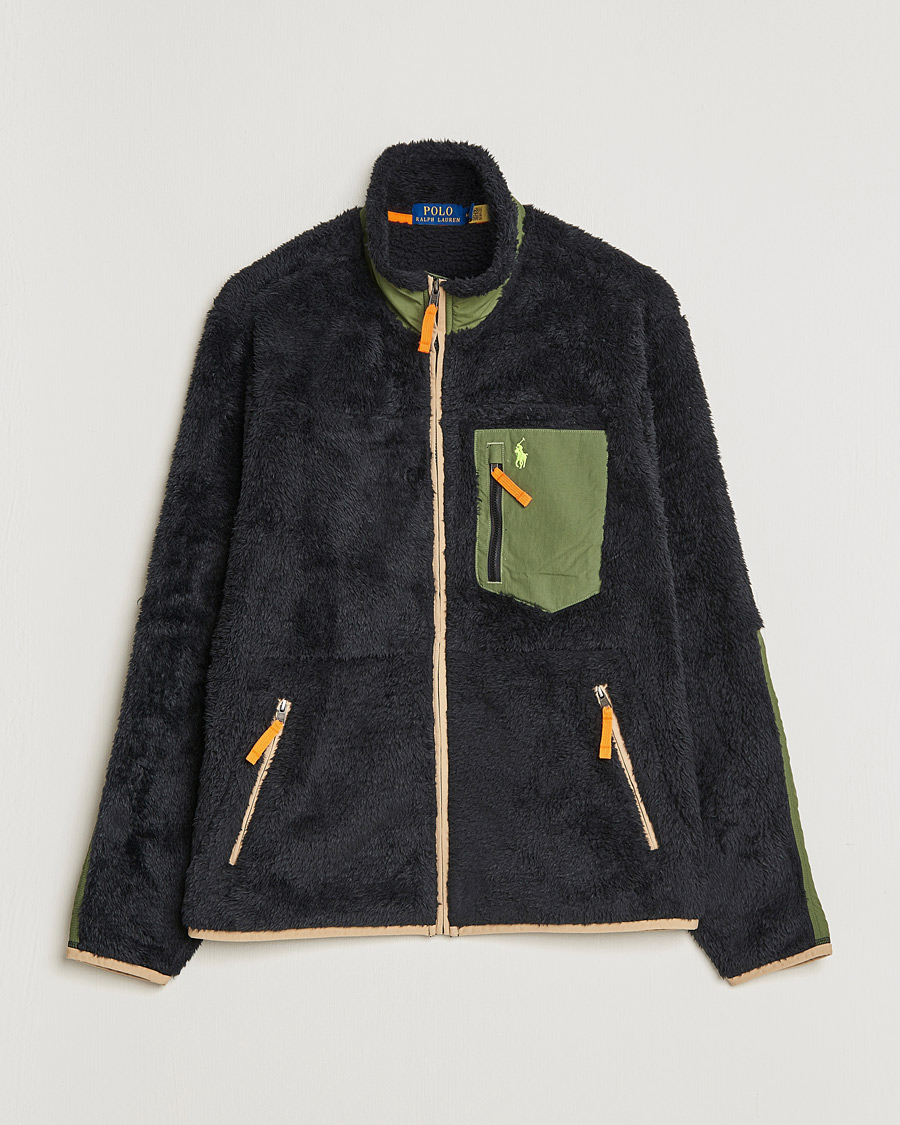Herren | Pullover | Polo Ralph Lauren | Curly Sherpa Full Zip Black Multi