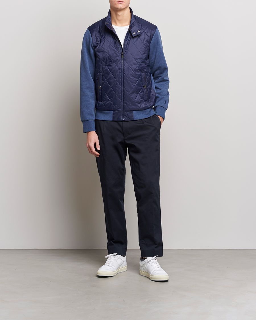 Herren | Pullover | Polo Ralph Lauren | Tech Double Knit Hybrid Full Zip Newport Navy