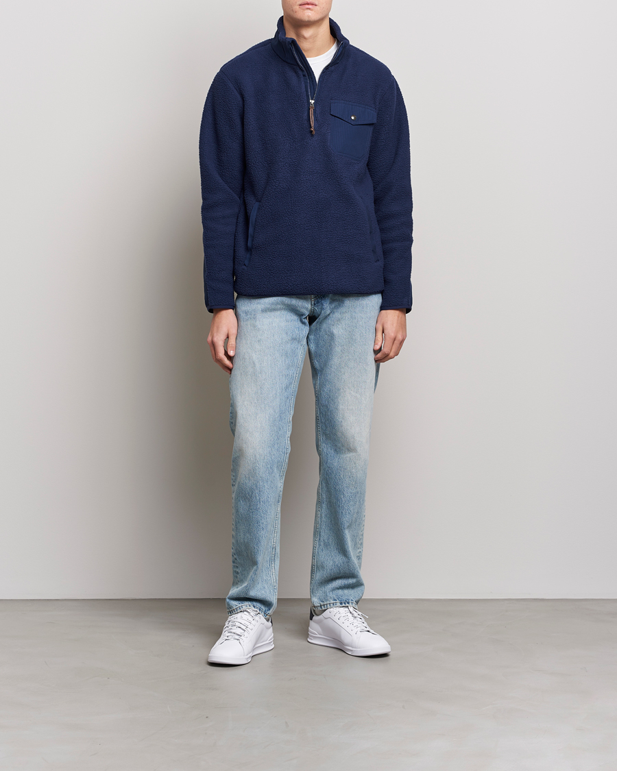 Herren | Pullover | Polo Ralph Lauren | Curly Sherpa Half Zip Newport Navy