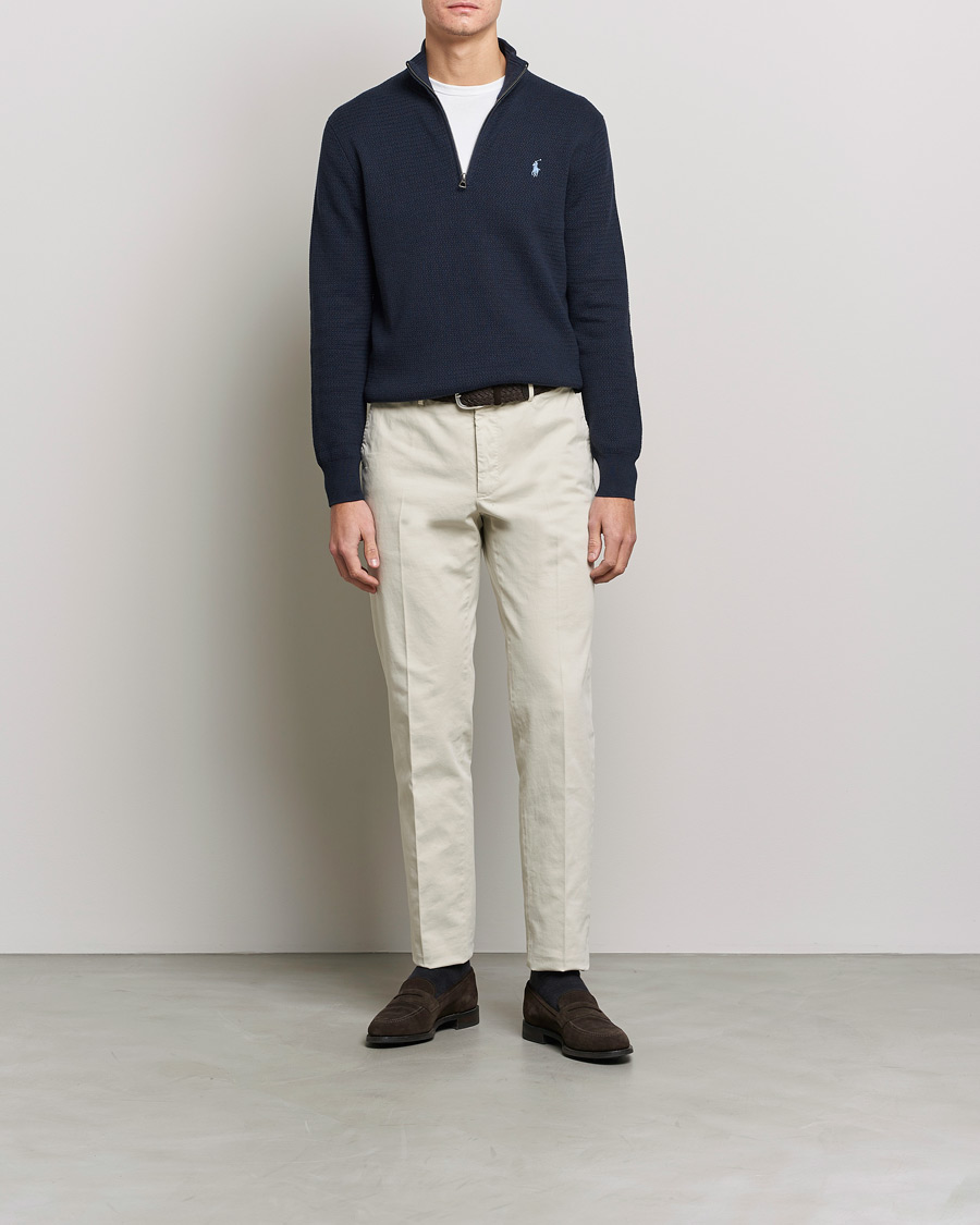Herren | Pullover | Polo Ralph Lauren | Textured Half Zip Navy Heather