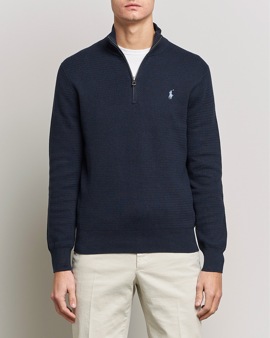 Herren | | Polo Ralph Lauren | Textured Half Zip Navy Heather