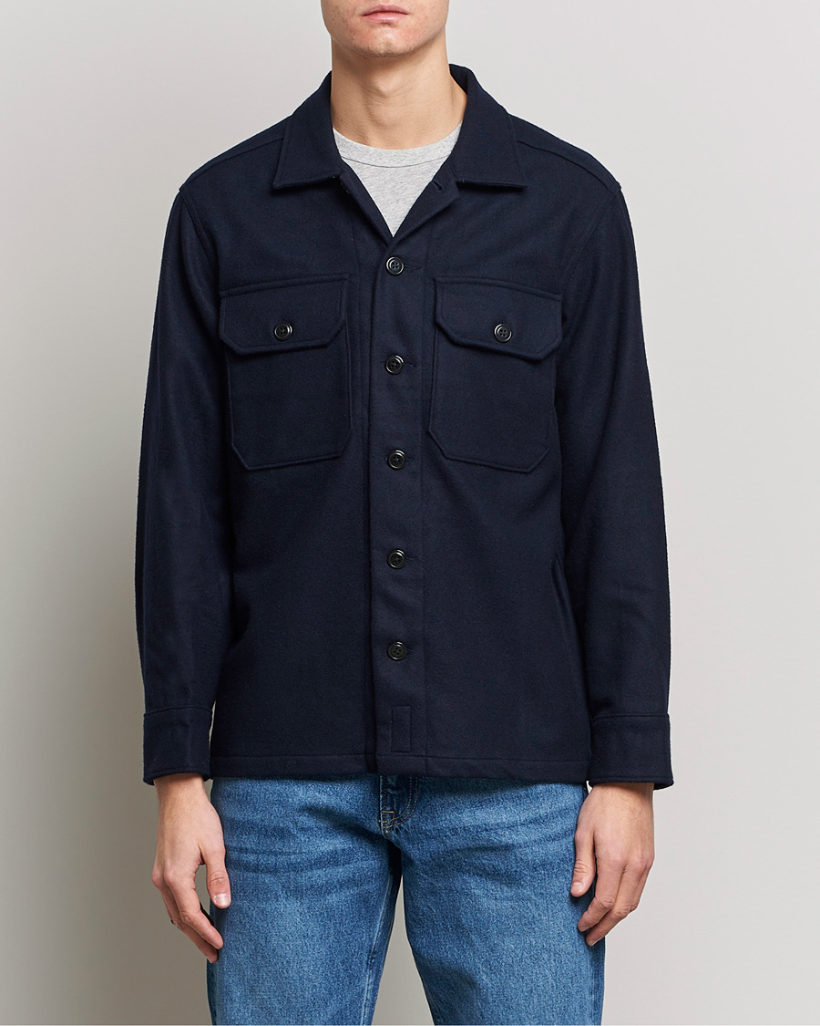 Herren | Hemden | Polo Ralph Lauren | Wool/Nylon Pocket Overshirt Collection Navy