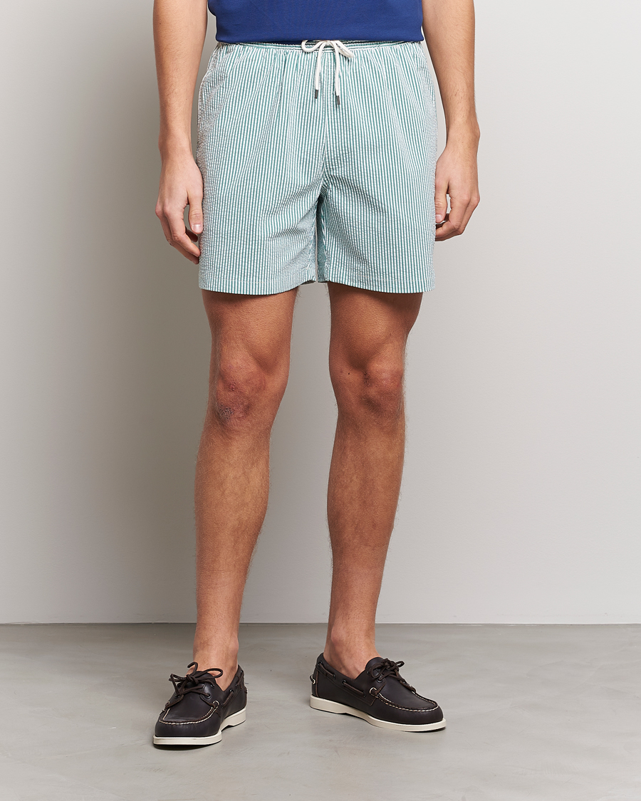 Herren |  | Polo Ralph Lauren | Recycled Traveler Seersucker Swimshorts Green