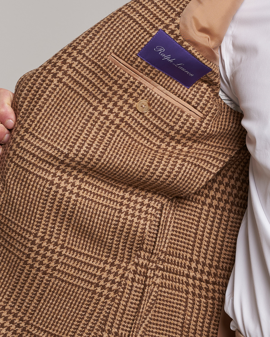 Herren | Sakkos | Ralph Lauren Purple Label | Glenplaid Sportcoat Beige/Brown