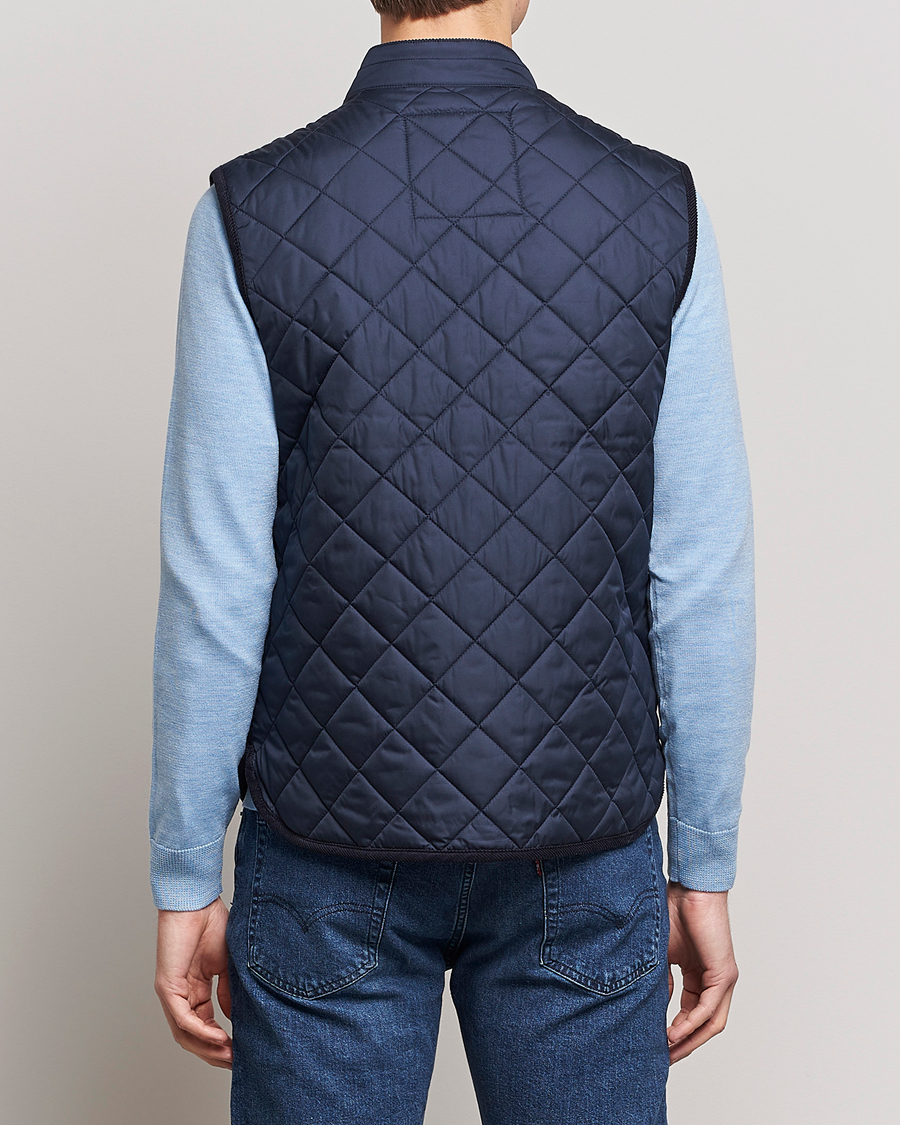 Herren | Morris Teddy Quilted Vest Old Blue | Morris | Teddy Quilted Vest Old Blue