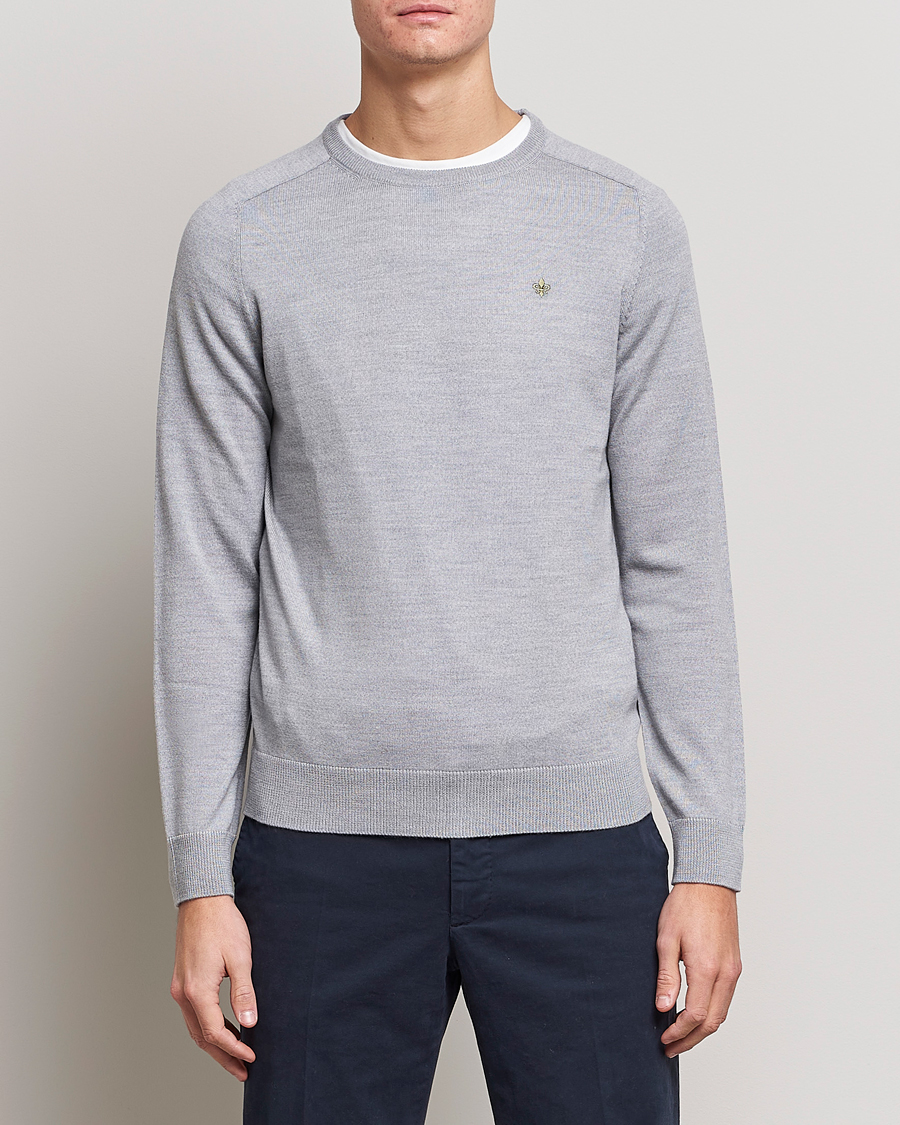 Herren |  | Morris | Merino Crew Neck Pullover Grey