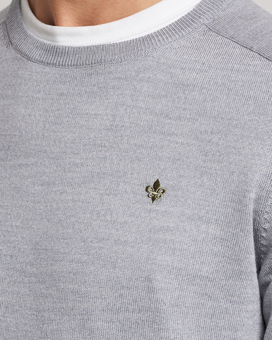 Herren | Pullover | Morris | Merino Crew Neck Pullover Grey