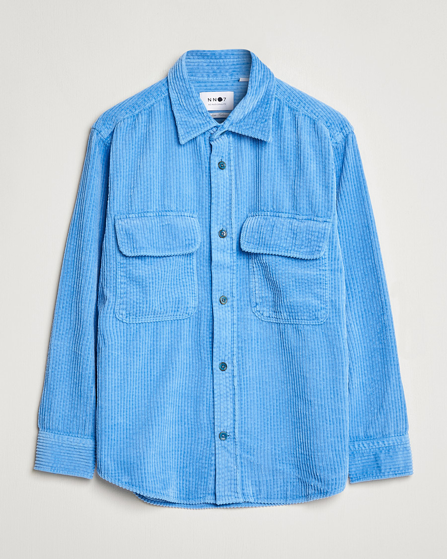 Herren | NN07 | NN07 | Folmer Corduroy Shirt Cobalt Blue