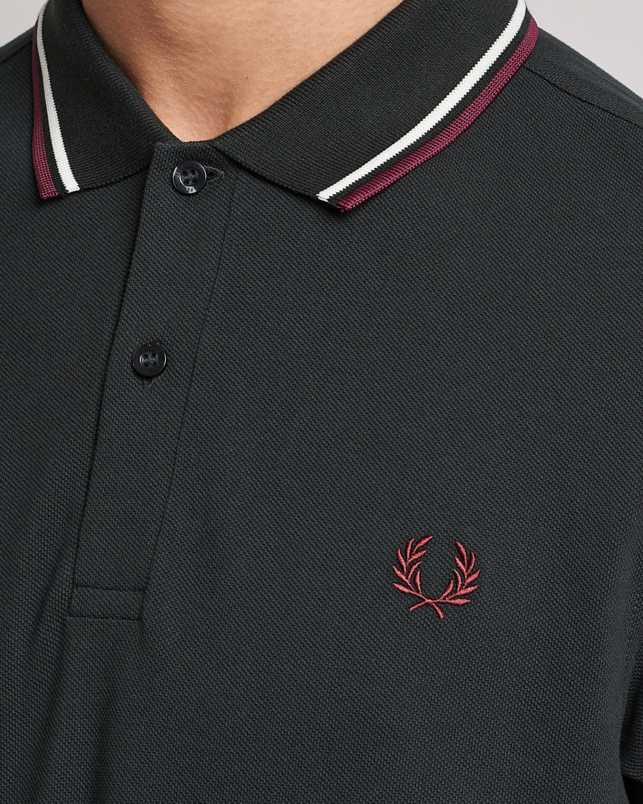 Herren | Poloshirts | Fred Perry | Twin Tipped Polo Shirt Night Green Ecru