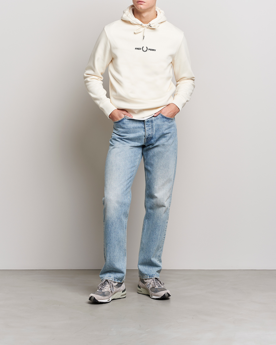 Herren | Pullover | Fred Perry | Emboided Hooded Sweatshirt Ecru