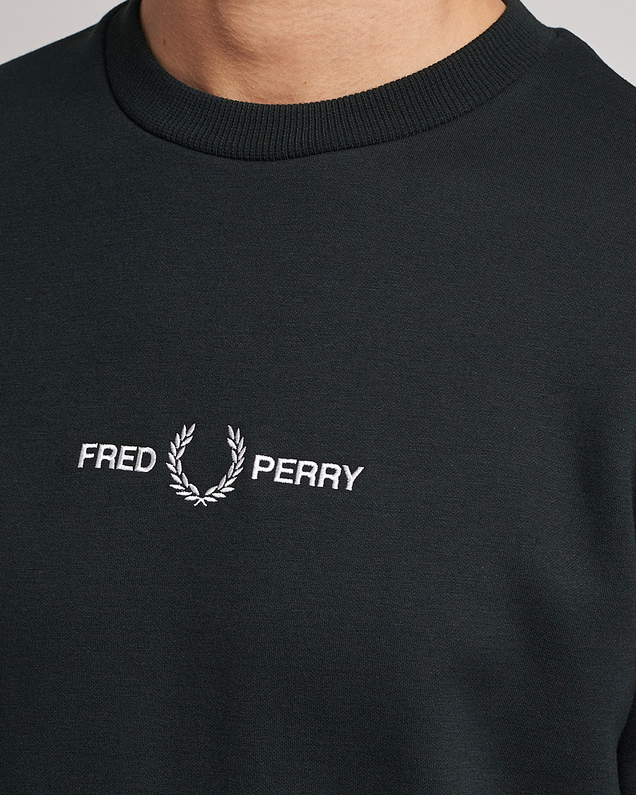 Herren | Pullover | Fred Perry | Emboided Sweatshirt Night Green