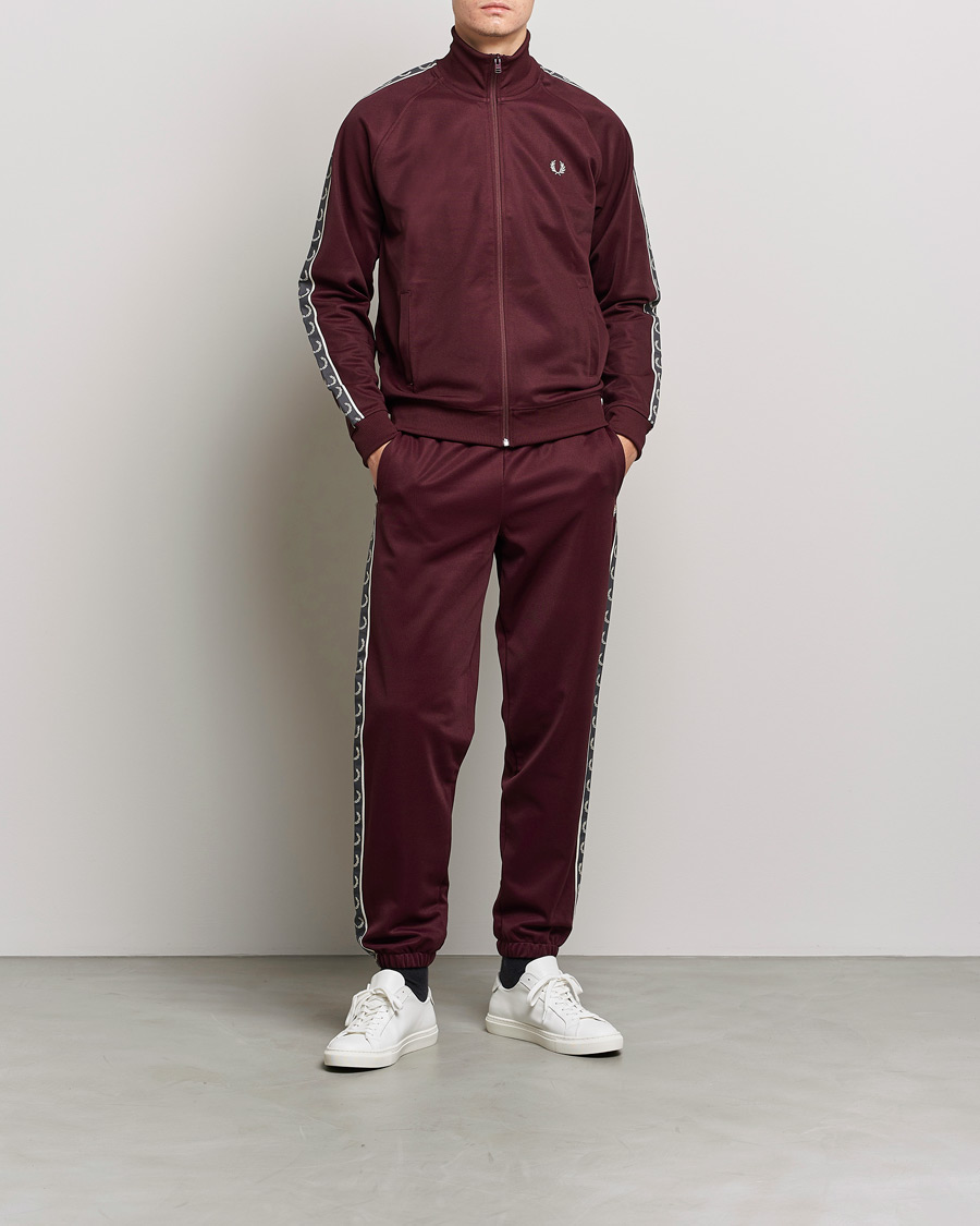 Herren | Best of British | Fred Perry | Taped Track Jacket Oxblood