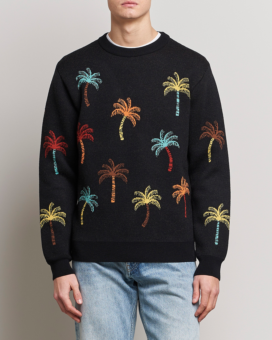 Herren | Luxury Brands | Alanui | Palm Tree Jacquard Sweater Black
