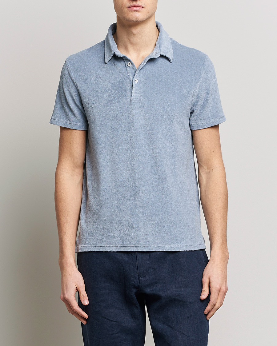 Herren | Terry | Altea | Short Sleeve Terry Polo Dusty Blue