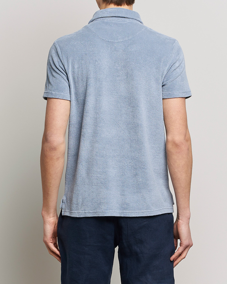 Herren | Poloshirts | Altea | Short Sleeve Terry Polo Dusty Blue