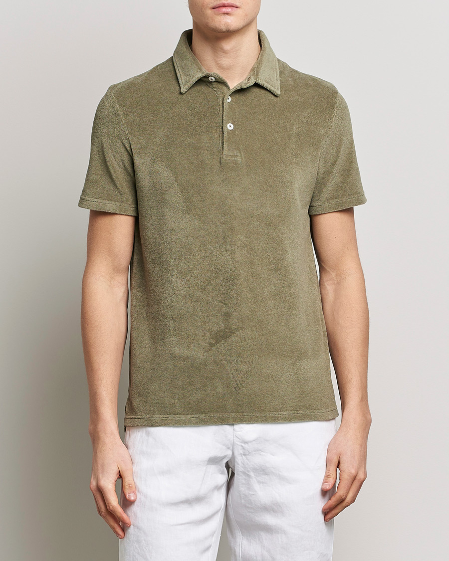Herren | Poloshirts | Altea | Short Sleeve Terry Polo Olive