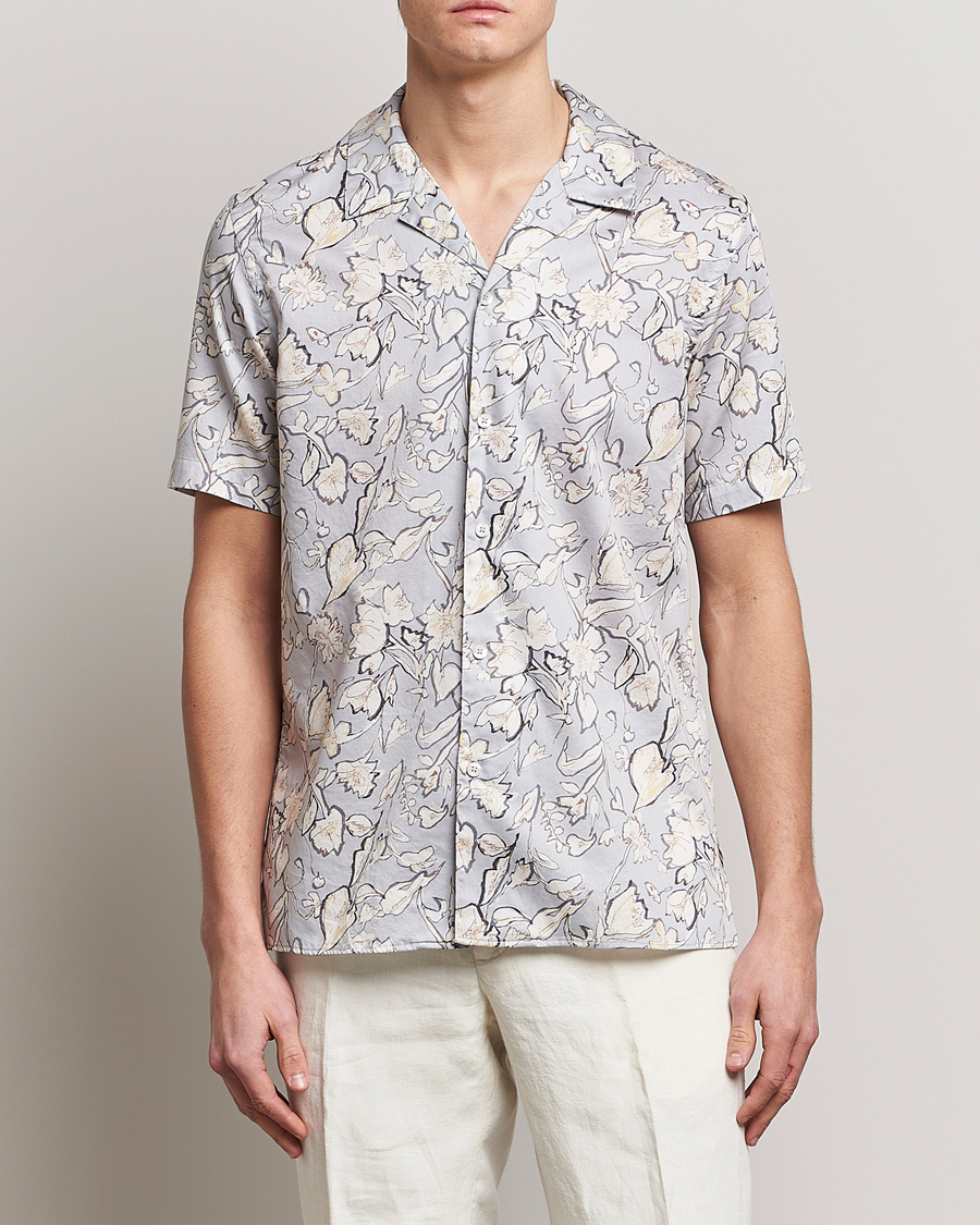 Herren |  | Altea | Printed Bowling Shirt Light Grey