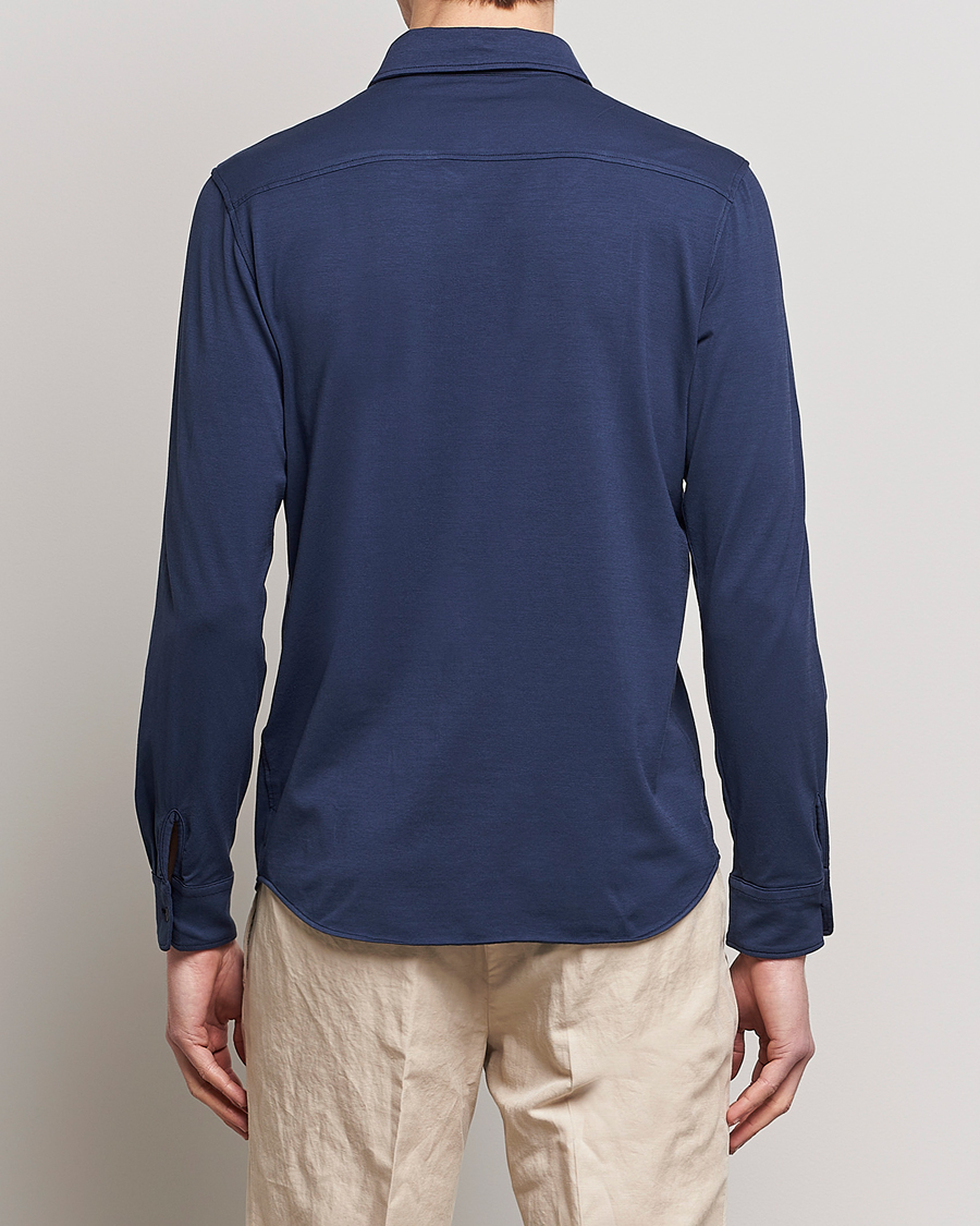Herren | Hemden | Altea | Jersey Stretch Shirt Navy