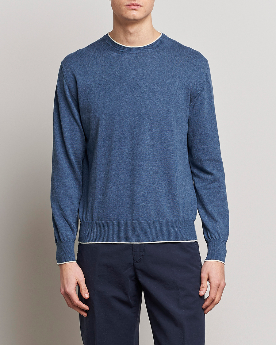 Herren |  | Altea | Soft Cotton Pullover Blue