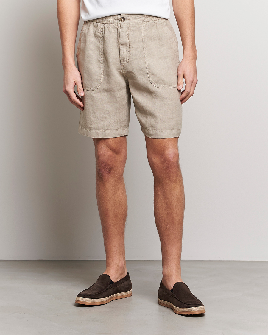 Herren | | Altea | Linen Shorts Beige