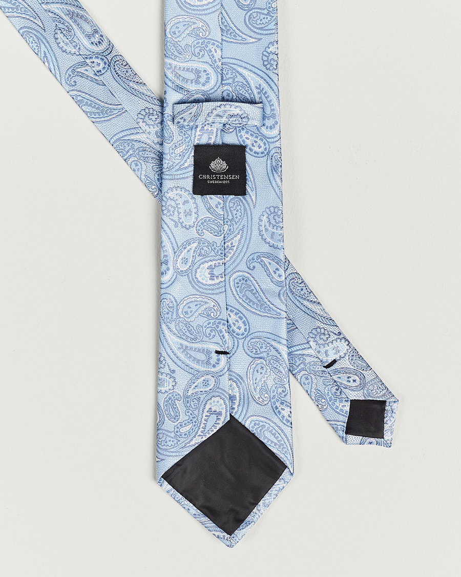 Herren | Amanda Christensen Box Set Silk 8cm Tie With Pocket Square Blue | Amanda Christensen | Box Set Silk 8cm Tie With Pocket Square Blue