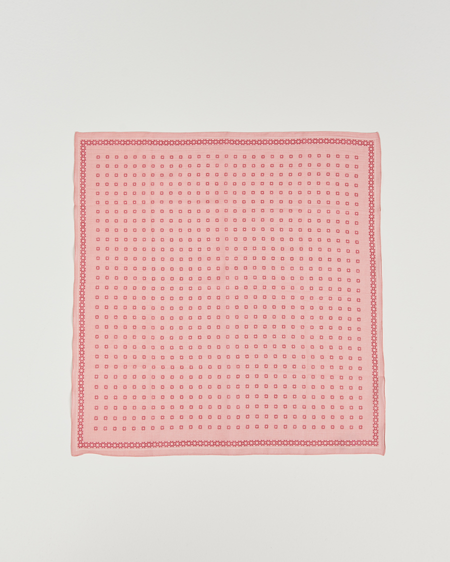 Herren | Amanda Christensen Cotton Voilé Printed Flower Bandana Red | Amanda Christensen | Cotton Voilé Printed Flower Bandana Red