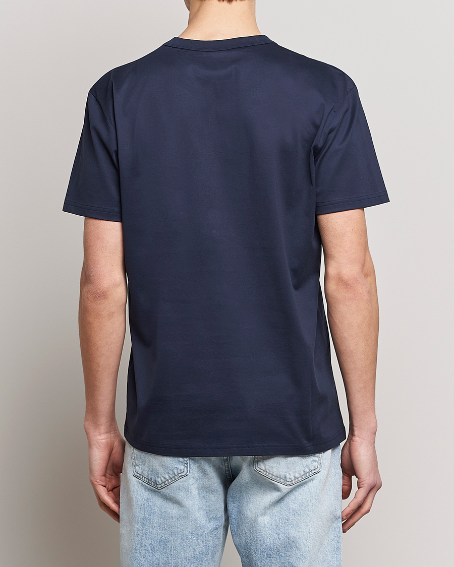 Herren | T-Shirts | Bread & Boxers | Pima Cotton Crew Neck T-Shirt Navy Blue
