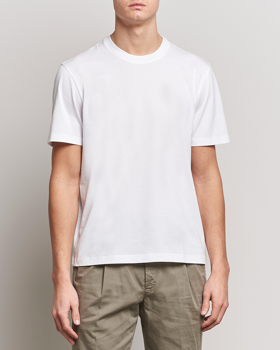 Herren | Weiße T-Shirts | Brioni | Short Sleeve Cotton T-Shirt White
