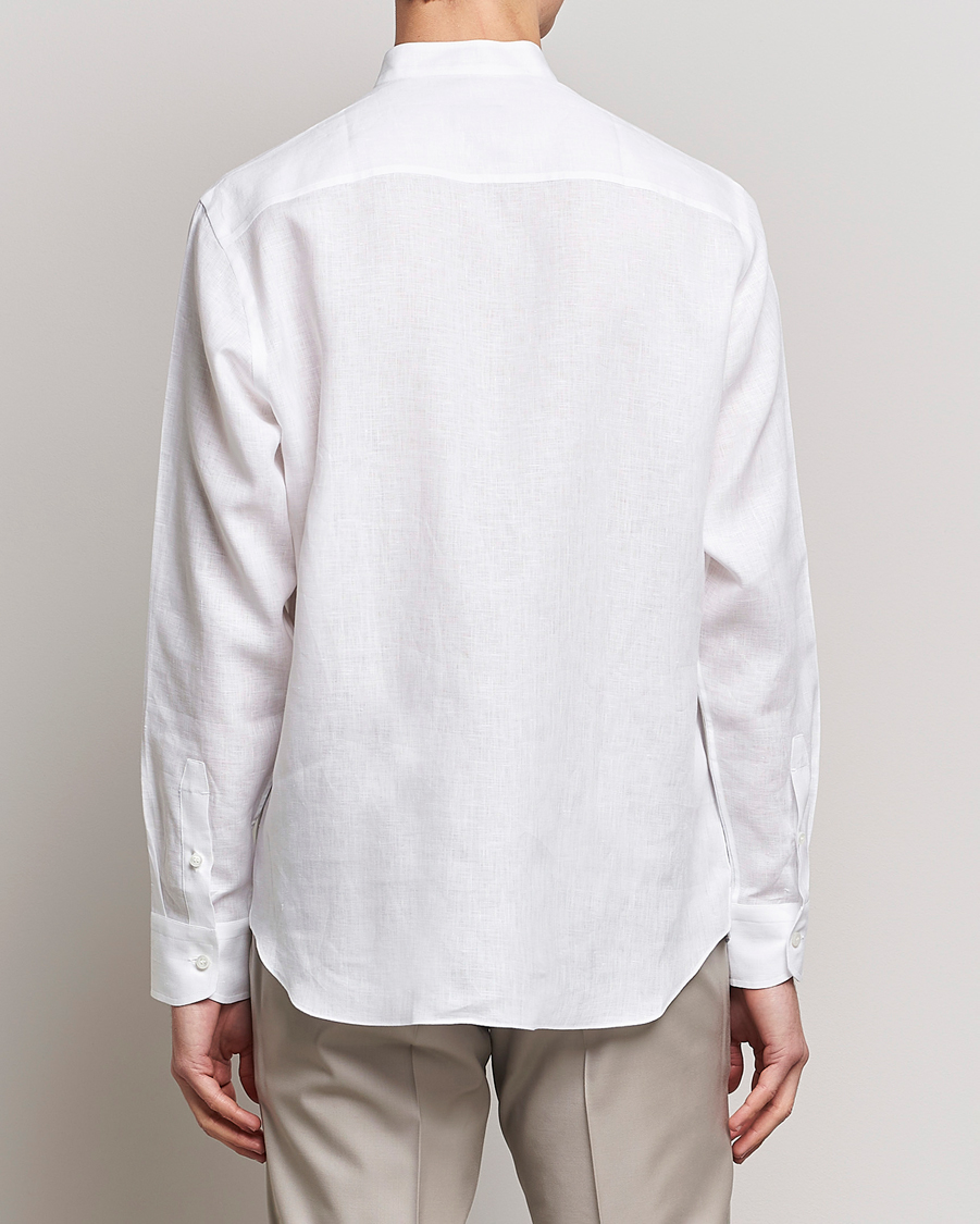 Herren | Hemden | Brioni | Linen Guru Collar Shirt White
