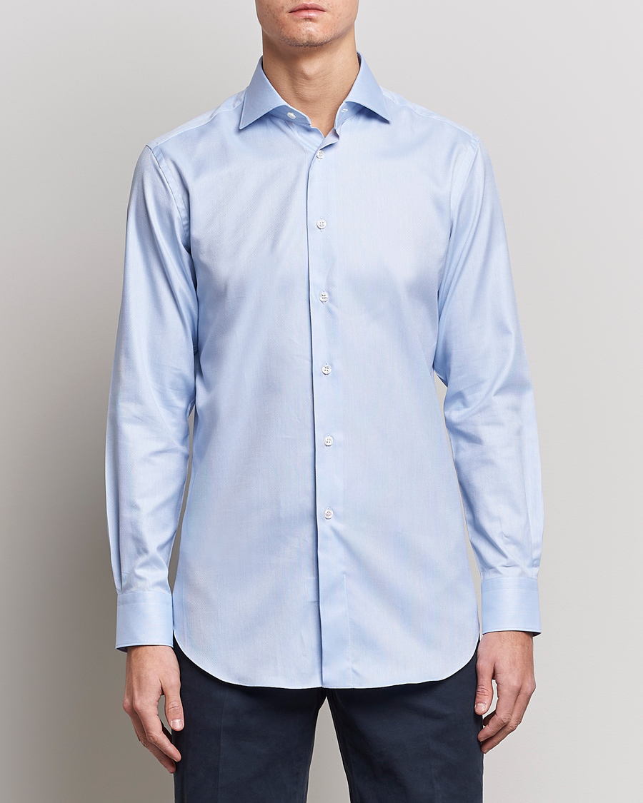 Herren | Businesshemden | Brioni | Slim Fit Dress Shirt Light Blue