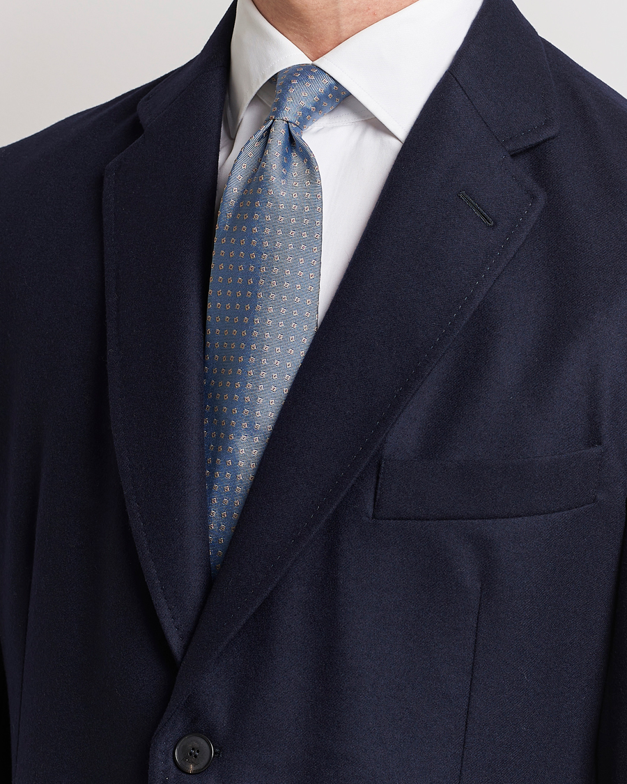 Herren | Krawatten | Brioni | Printed Silk Tie Light Blue