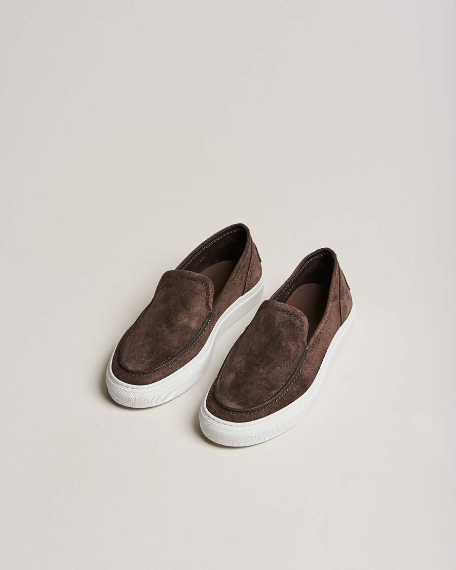 Herren | | Brioni | Casetta Suede Loafers Dark Brown