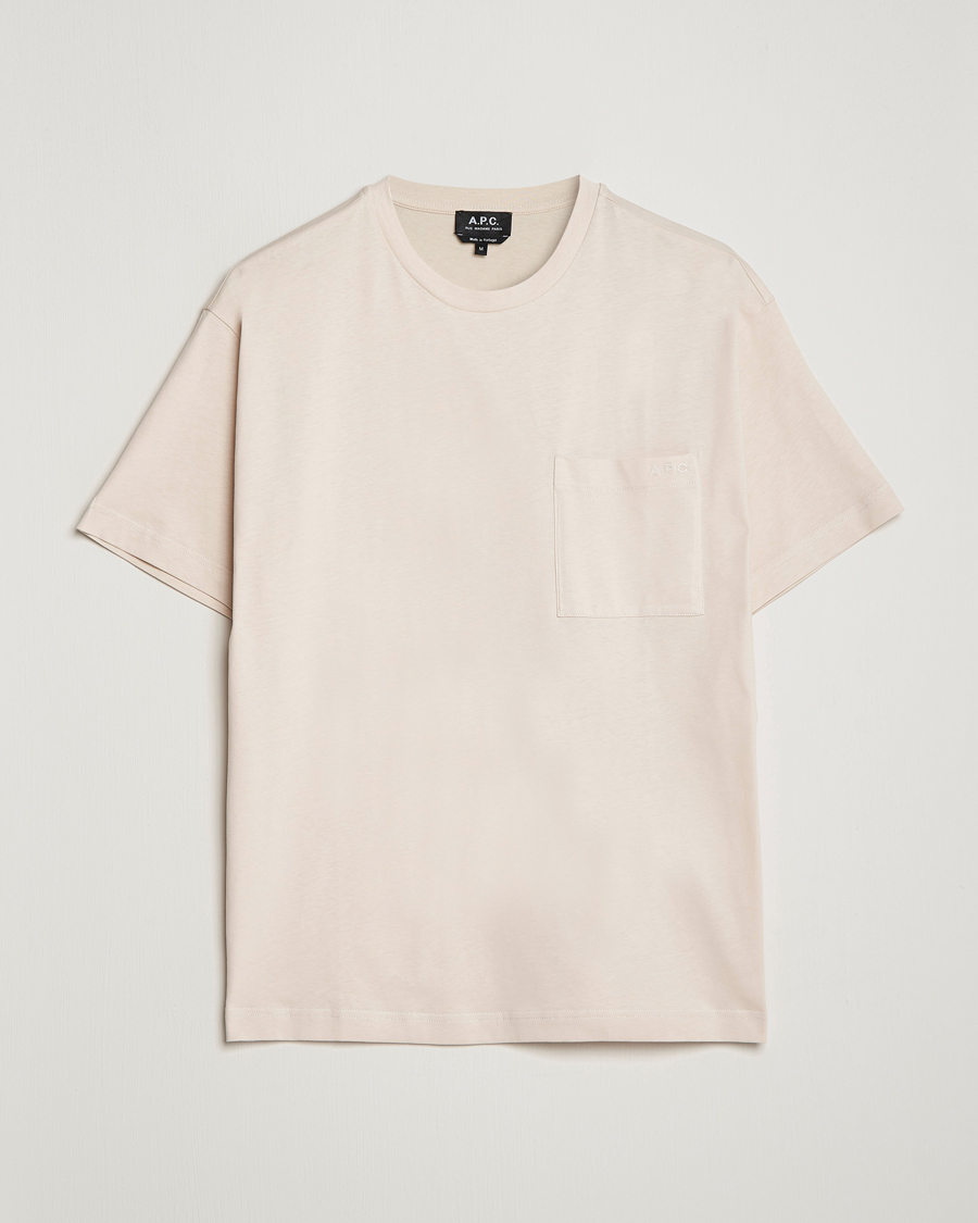 Herren | T-Shirts | A.P.C. | Short Sleeve Pocket T-Shirt Ecru