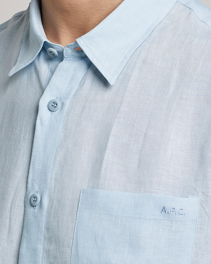Herren | Hemden | A.P.C. | Cassel Linen Shirt Light Blue