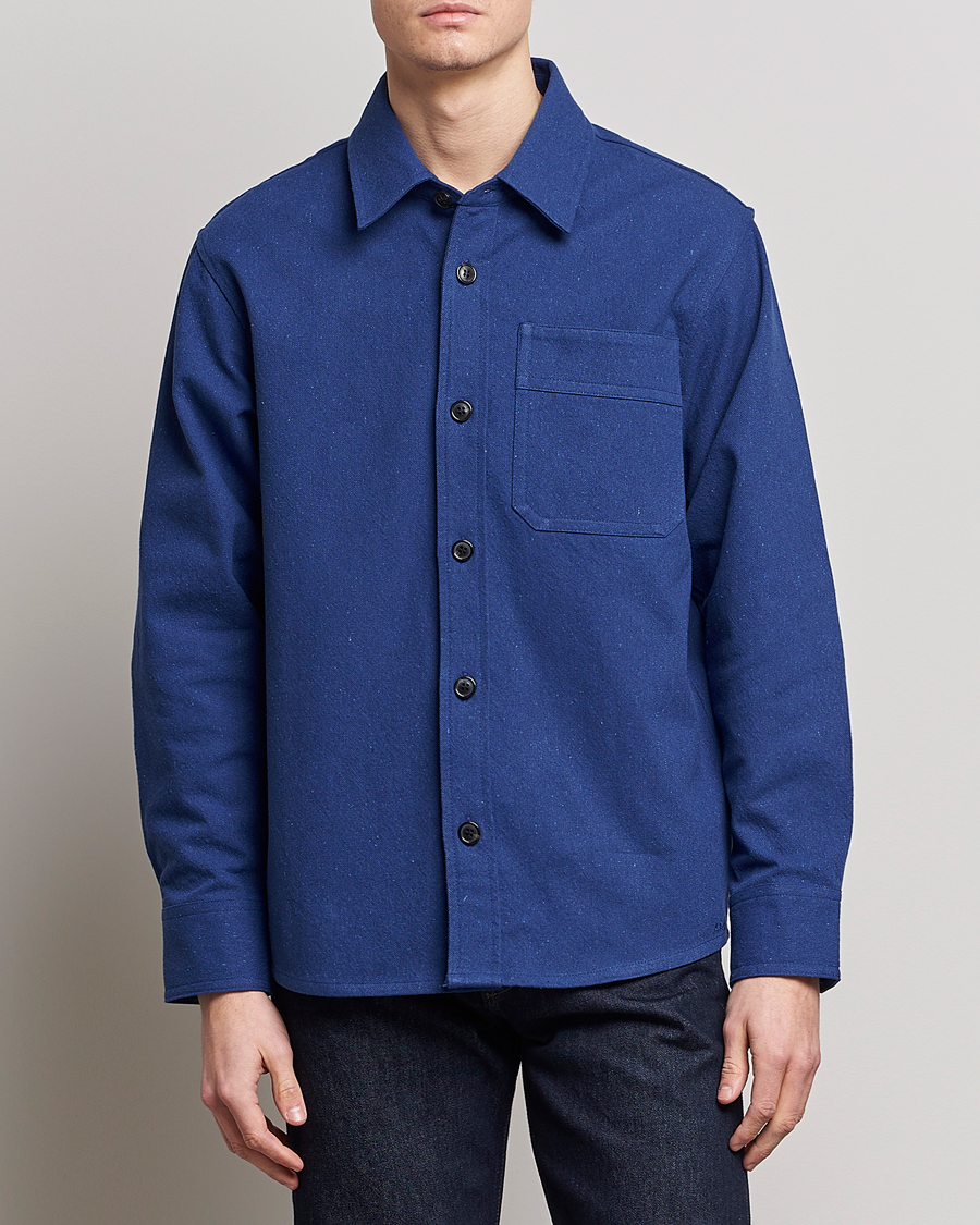 Herren | Overshirts | A.P.C. | Basile Cotton Shirt Jacket Navy