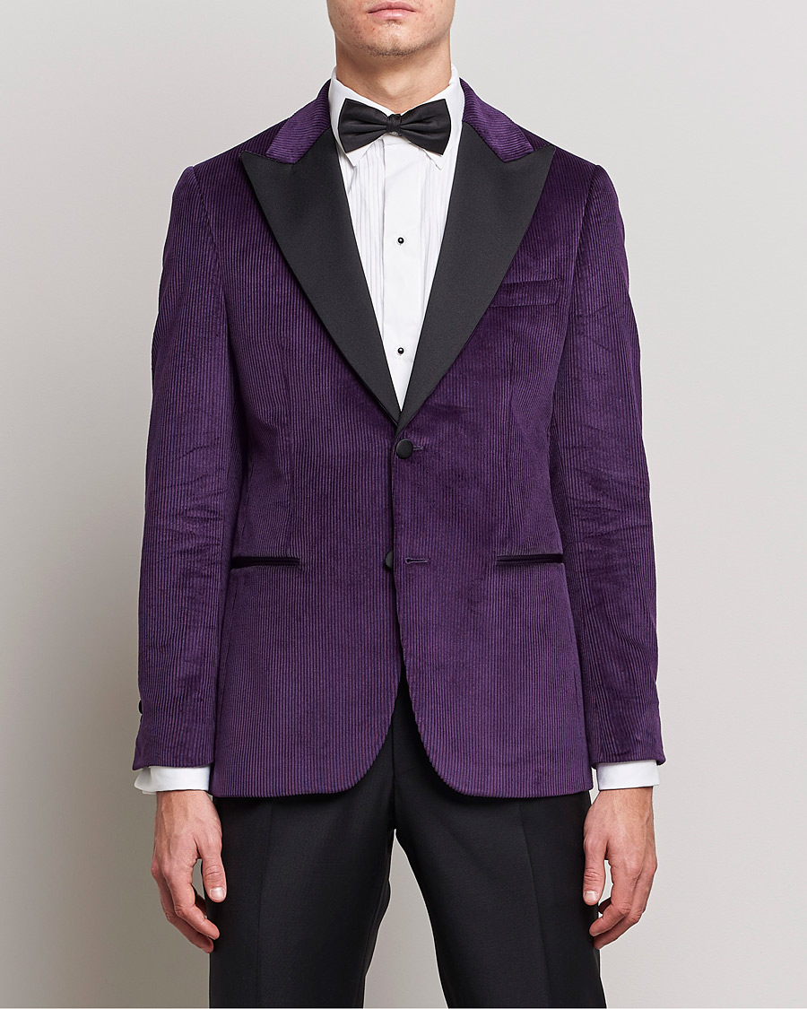 Herren | Smoking-Sakko | Morris Heritage | Carl Corduroy Dinner Jacket Purple