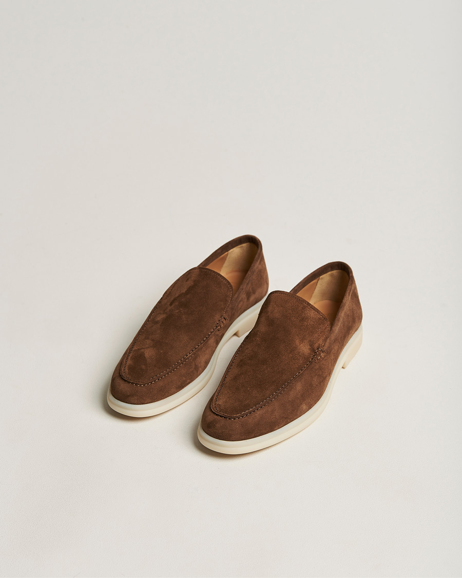 Herren |  | Church's | Greenfield Soft Suede Loafer Burnt Brown
