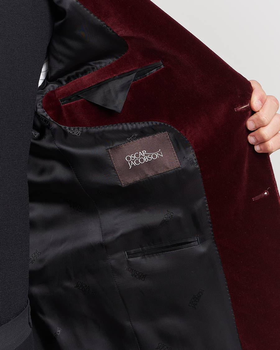 Herren | Sakkos | Oscar Jacobson | Fogerty Velvet Blazer Wine