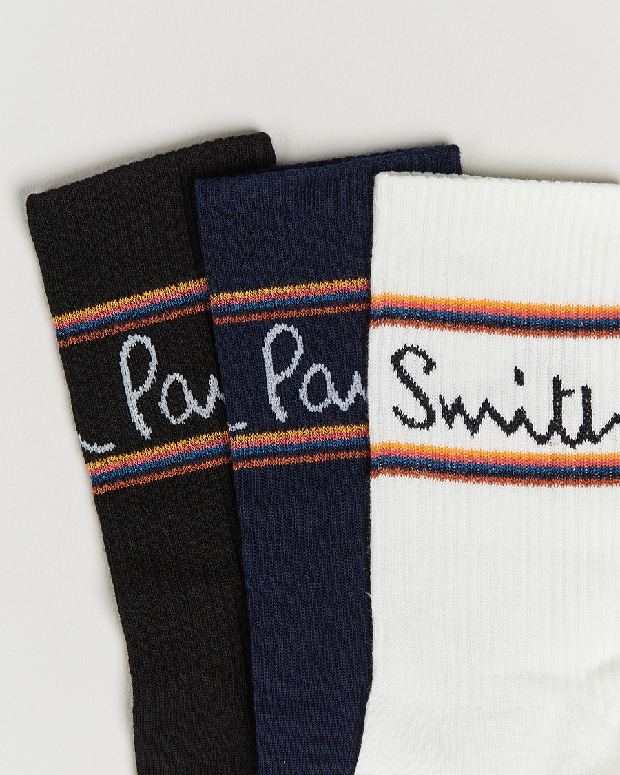 Herren | Unterwäsche | Paul Smith | 3-Pack Logo Socks Black/White