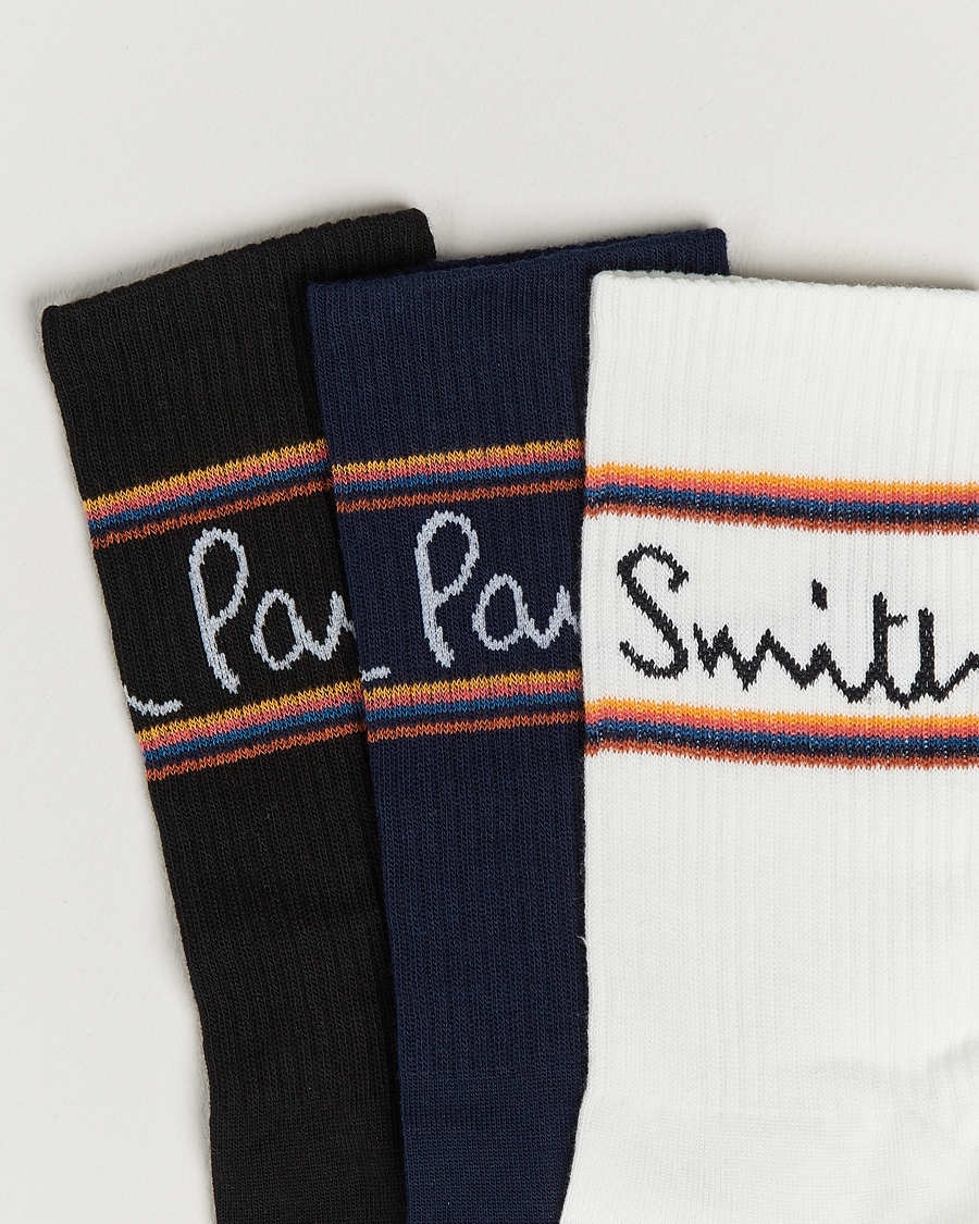 Herr | Paul Smith | Paul Smith | 3-Pack Logo Socks Black/White