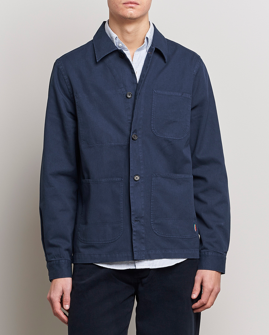 Herren | Hemden | PS Paul Smith | Cotton Zebra Overshirt Navy