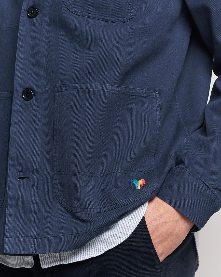 Herren | Hemden | PS Paul Smith | Cotton Zebra Overshirt Navy