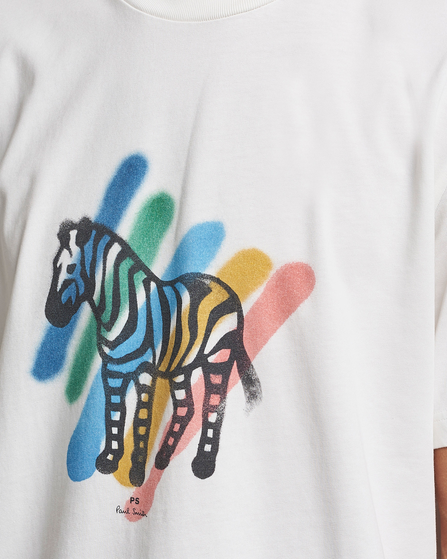 Herren | T-Shirts | PS Paul Smith | Heavy Organic Cotton Zebra Tee Ecru