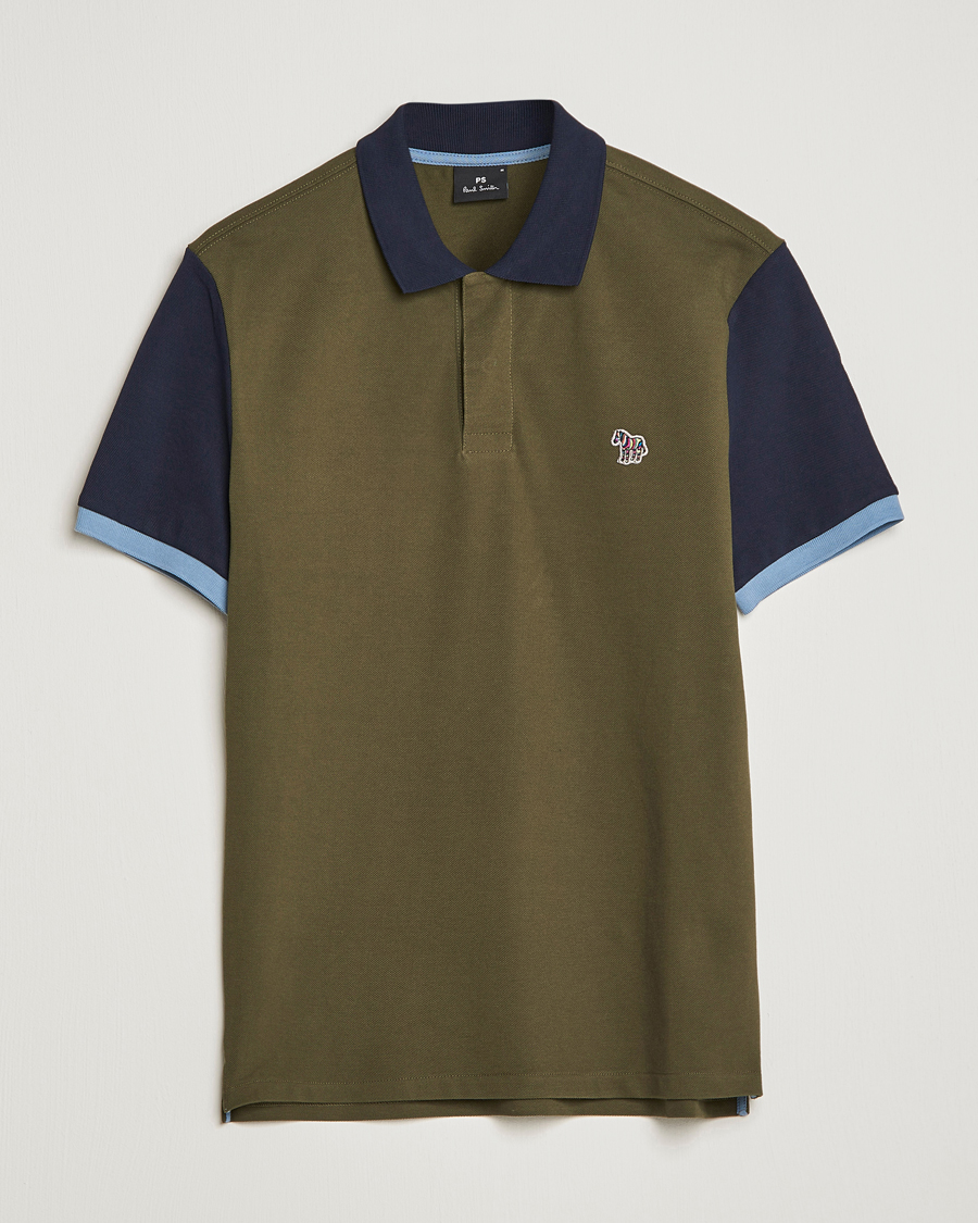 Herren | Poloshirts | PS Paul Smith | Organic Cotton Pique Green/Navy