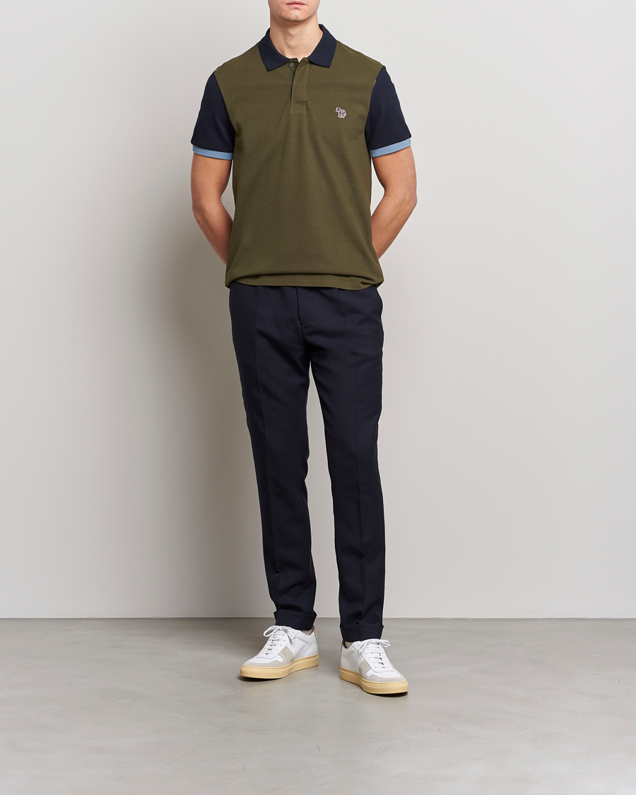 Herren | Poloshirts | PS Paul Smith | Organic Cotton Pique Green/Navy