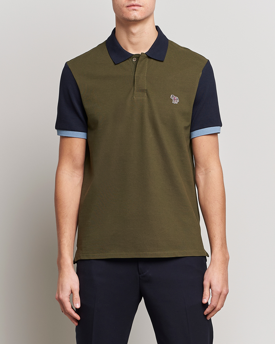 Herren | Poloshirts | PS Paul Smith | Organic Cotton Pique Green/Navy